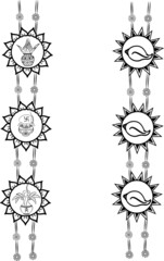 set of black and white frames hangings for goddess from hands