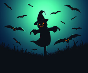 Haunted Halloween Background Design