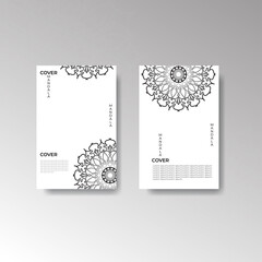 Cover Book coloring page with Mandala