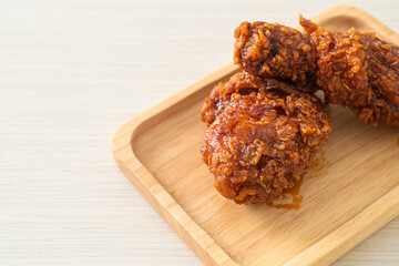 fried chicken with spicy Korean sauce