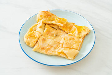 roti with egg and sweetened condensed milk