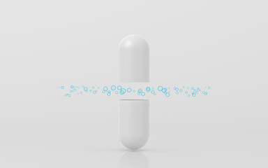 Medicine and treatment, medical concept, 3d rendering.