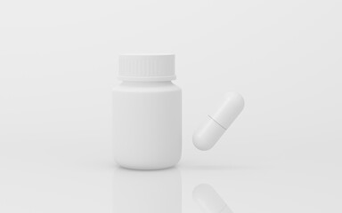 Medicine and treatment, medical concept, 3d rendering.