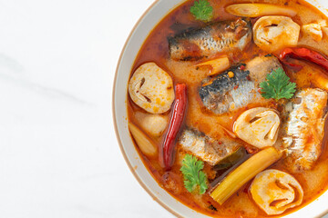 Tom Yum canned mackerel in spicy soup