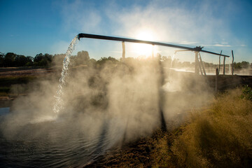 Hot artesian bore in outback Queensland, Australia.