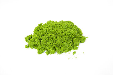 Fototapeta premium Wolffia globosa isolated on white background.Freshwater Alga, Watermeal,Swamp algae.