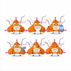 A picture of bacteria virus cartoon design style keep staying healthy during a pandemic