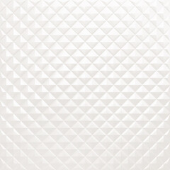 White 3d pyramids pattern background. Seamless background with white volumetric of a square pyramid 3D. Abstract geometric texture design. Square pyramid 3d tiles. 3D rendering.