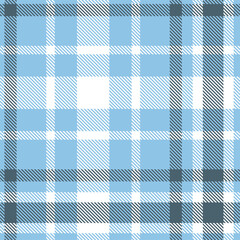 Seamless plaid check pattern in blue, white and dark bluish gray. - 459818719