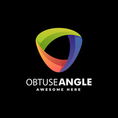 Vector Logo Illustration Abstract Gradient Colorful Style.