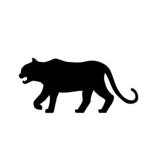 tiger silhouette simple illustration