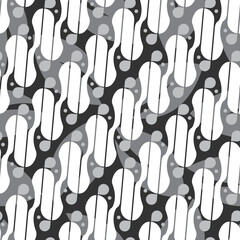 Batik parang with leaf seamless pattern