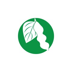 Soybean icon logo vector