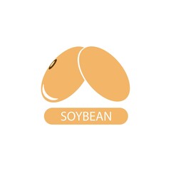 Soybean icon logo vector