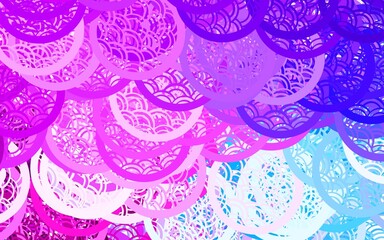 Light Pink, Blue vector Abstract illustration with colored bubbles in nature style.