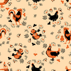 pattern with chicken