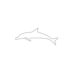 Dolphin animal silhouette vector illustration