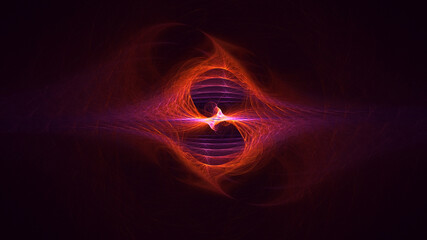 3D rendering abstract multicolor fractal light background