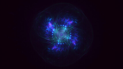 3D rendering abstract round light background