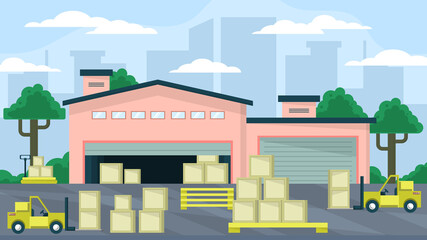 Fototapeta premium Warehouse - Exterior Scenes