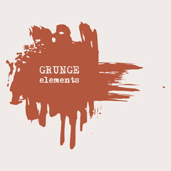 vector splats splashes and blobs of brown ink paint in different shapes drips