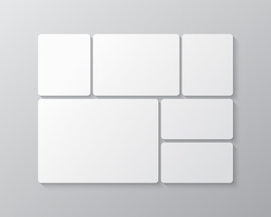 Template collage of six frames, images, photo