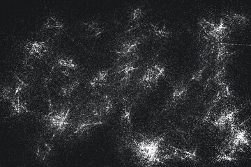 Dark Messy Dust Overlay Distress Background. Easy To Create Abstract Dotted, Scratched, Vintage Effect With Noise And Grain