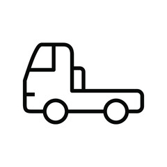 Semi-trailer truck icon vector graphic