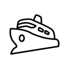 Cruise ship icon vector graphic