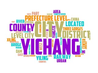 yichang wordcloud concept, wordart, yichang,china,water,travel