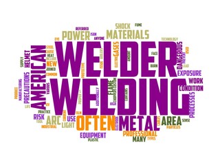 welder wordcloud concept, wordart, industrial,welder,metal,welding