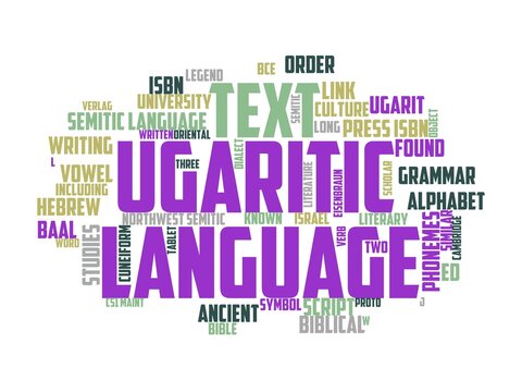 ugaritic wordcloud concept, wordart, ancient,culture,civilization,history