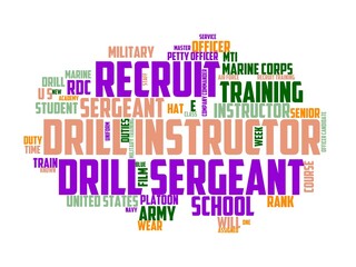 Fototapeta premium training-instructor wordcloud concept, wordart, instructor,training,people,group