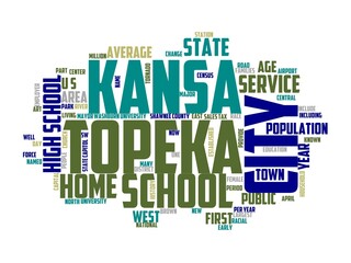 topeka wordcloud concept, wordart, travel,topeka,kansas,city