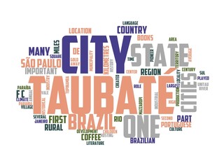 Fototapeta premium taubate wordcloud concept, wordart, sky,nature,outdoor,taubate