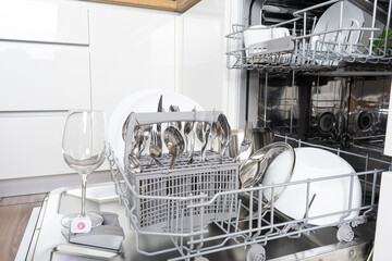 New Dishwasher in modern kitchen