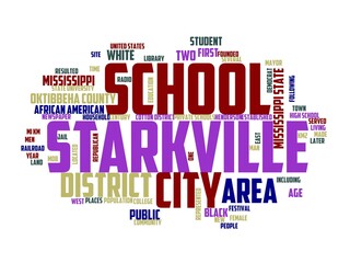 starkville wordcloud concept, wordart, starkville,mississippi,travel,usa
