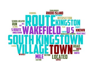 south kingstown wordcloud concept, wordart,
