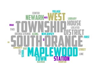 south orange village wordcloud concept, wordart,