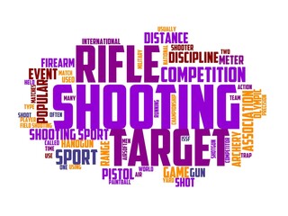 shooting sport wordcloud concept, wordart,