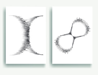 Contemporary composition .Modern minimal posters .Linear  design . Speed lines .Trendy background . Vector illustration