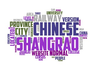 Fototapeta premium shangrao wordcloud concept, wordart,
