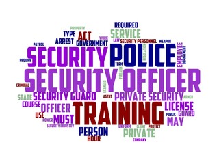 security guard wordcloud concept, wordart,