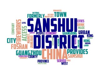 sanshui wordcloud concept, wordart,