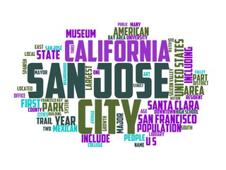 san jose wordcloud concept, wordart,