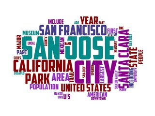 san jose wordcloud concept, wordart,