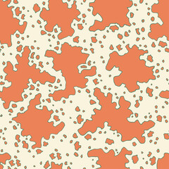 Abstract hand painted seamless pattern spots animal color