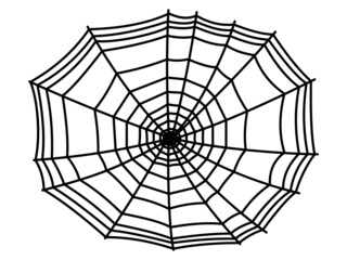 Obraz premium Spider web symbols, realistic spiderweb. Halloween clip art