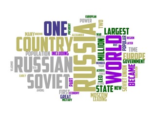 russiefa wordcloud concept, wordart,