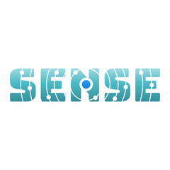 Word mark logo of sense technology logo